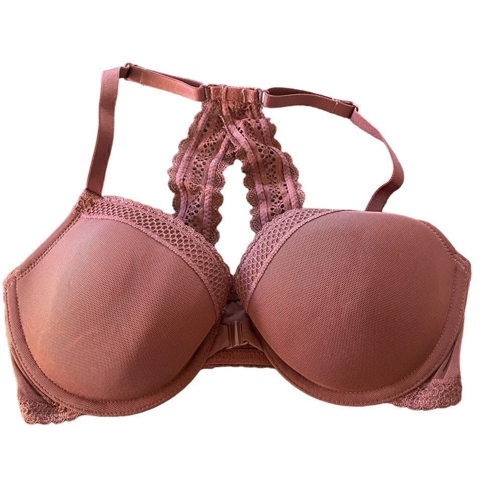 Auden NEW burgundy mist color razor back bra
